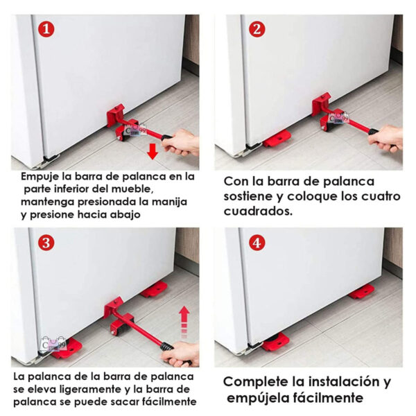 Rodillo Elevador Movil Para Muebles Gato - Image 2