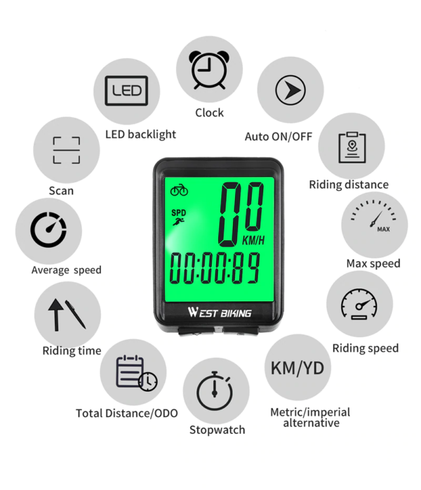 Ciclocomputador Odometro Velocimetro - Image 2