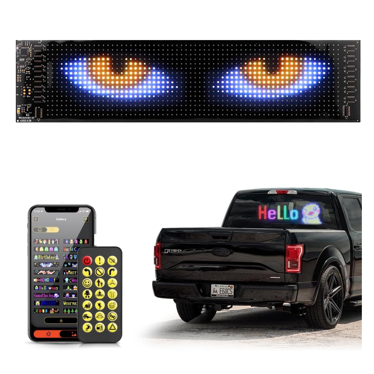 Letrero rgb programable 25cm animación