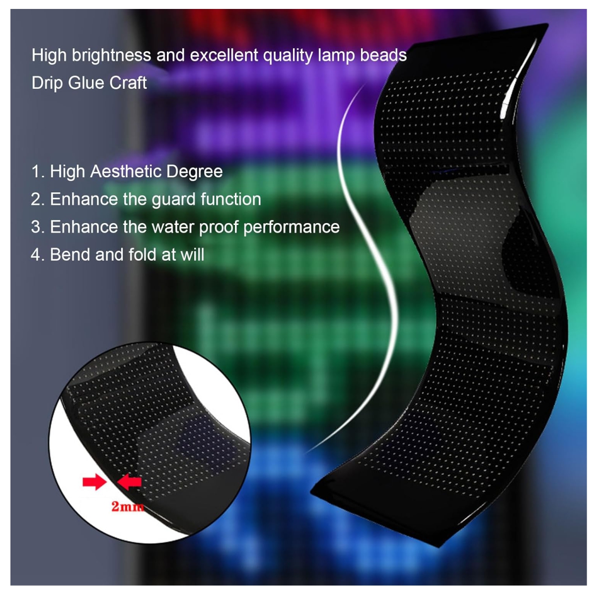 Letrero rgb programable 25cm animación - Image 4